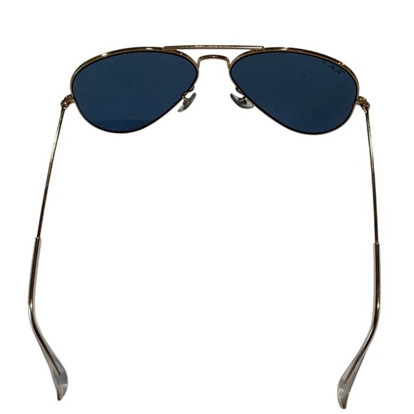 Ray Ban Aviator Sunglasses 3025 Gold Frame Blue Lens P Polarized With Case - Picture 6 of 7